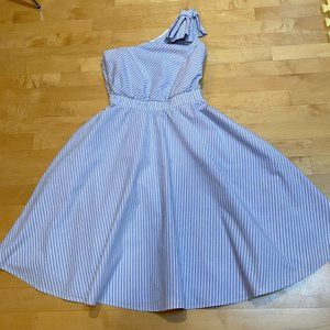 Calvin Klein Cotton Striped Midi Dress, size 2